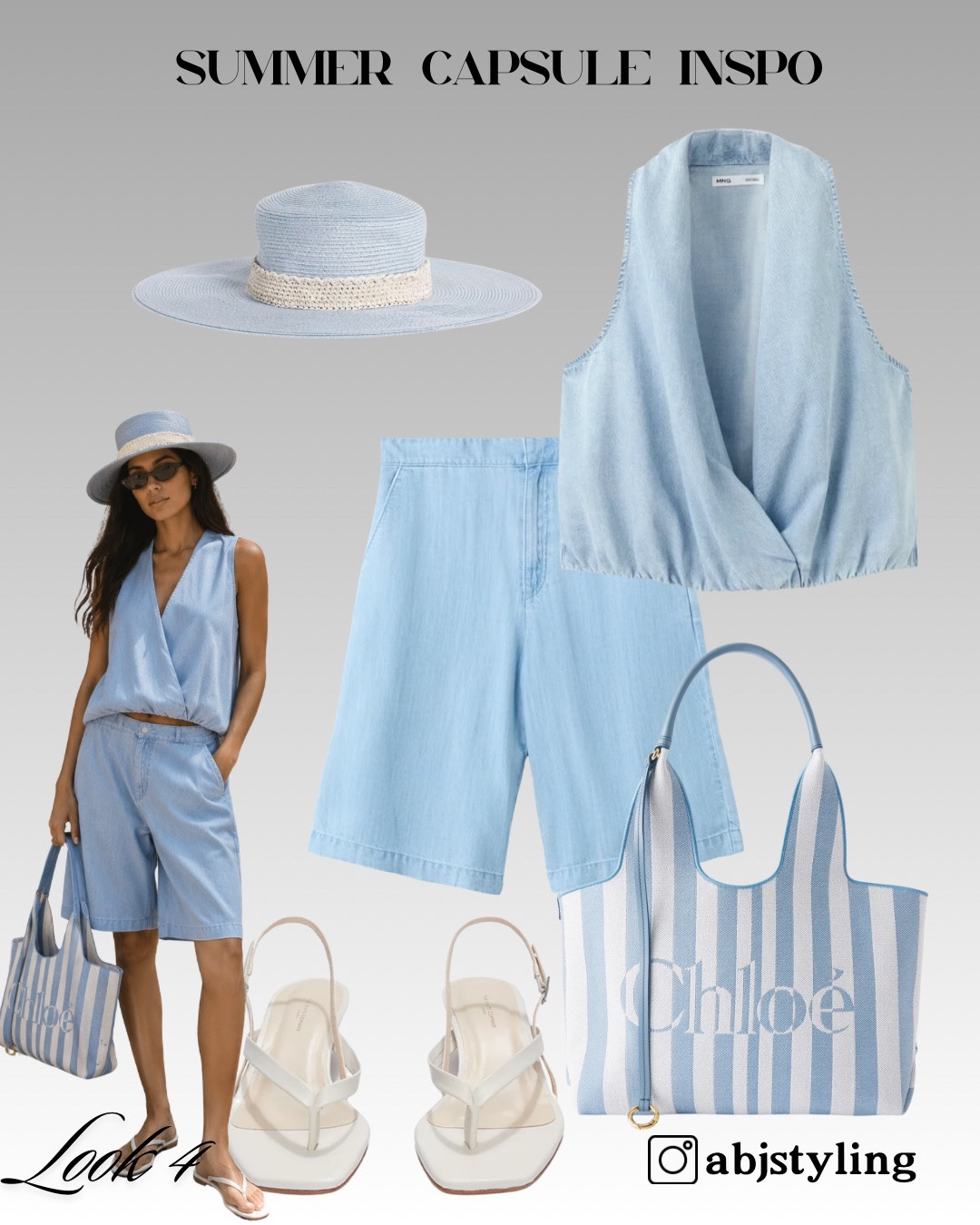 Soft blues, crisp whites, and the prettiest accessories.

This outfit feels like something you’d wear while wandering through a seaside town on vacation. The structured vest, Bermuda shorts, woven hat, mesh flats, and pastel bag create the perfect blend of elegance and ease.

Everything linked in my shop.

#LTKuk #LTKsummer #LTKstyletip