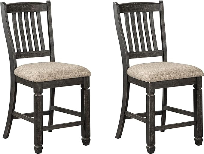 Signature Design by Ashley Tyler Creek Farmhouse 24.38" Counter Height Upholstered Barstool, Set ... | Amazon (US)