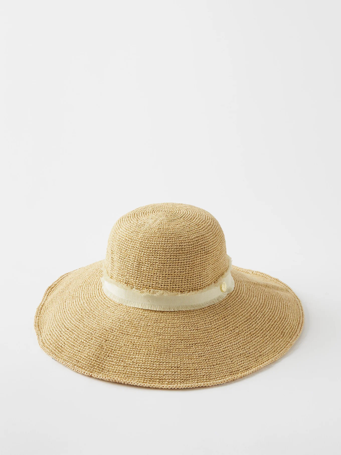 Cape Elizabeth ribbon-trim raffia hat | Matches (UK)