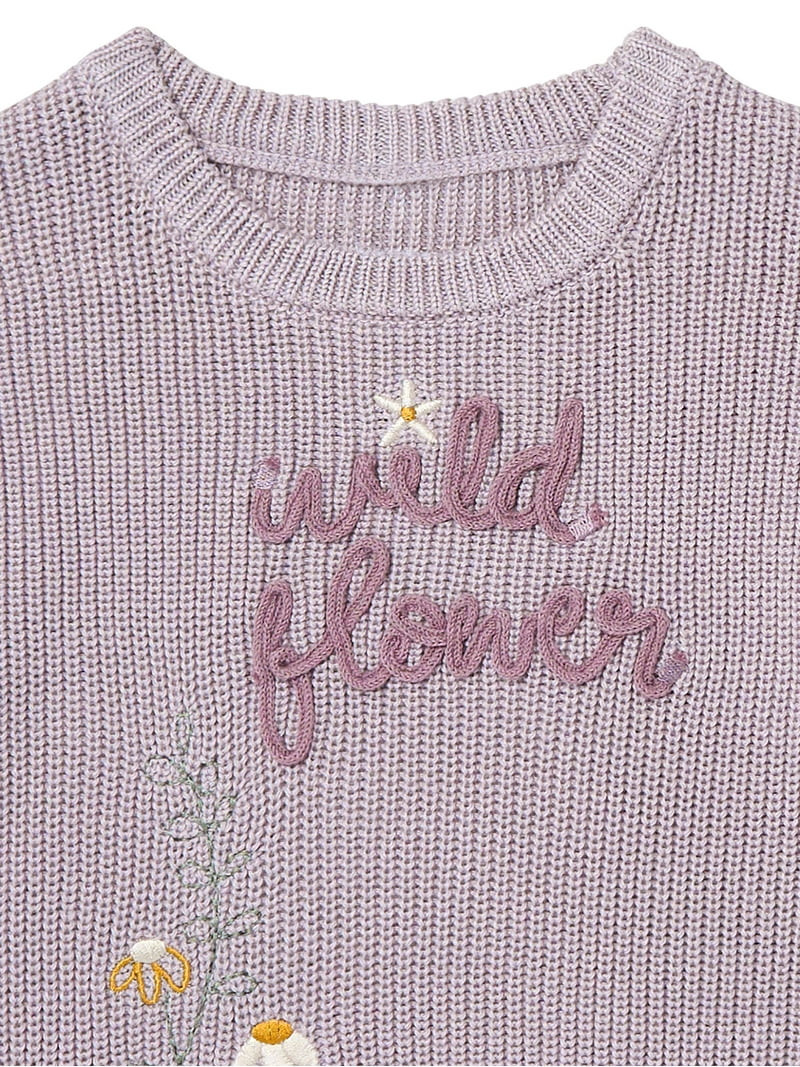 Modern Moments by Gerber Toddler Girl Embroidery Sweater, Sizes 12 Months -5T | Walmart (US)