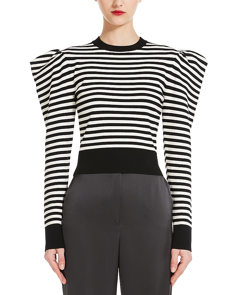 Max Mara Volpino Striped Puff Shoulder Top | Bloomingdale's (US)