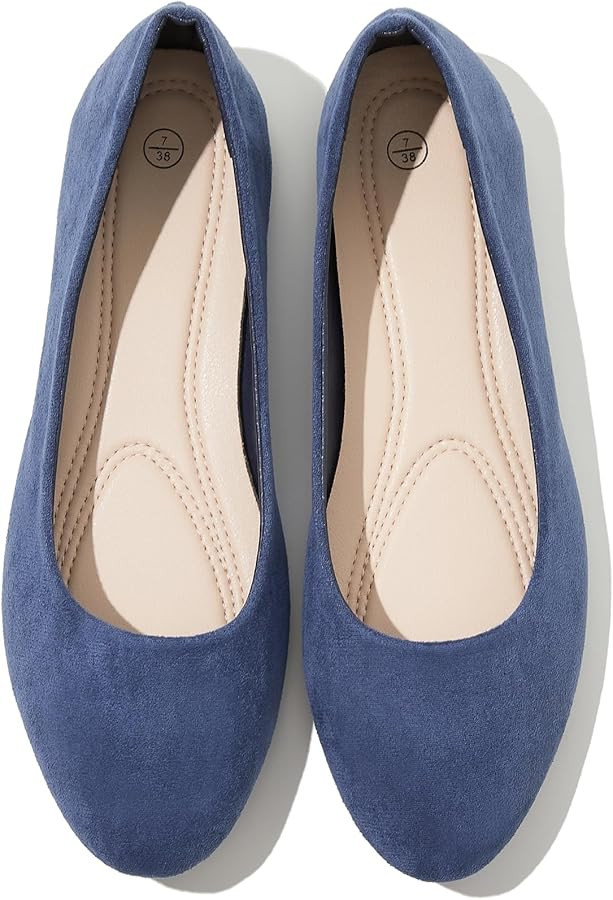 Shupua Flats for Women Round Toe Flat Shoes Dressy Black Ballet Flats Comfortable Womens Dress Sh... | Amazon (US)