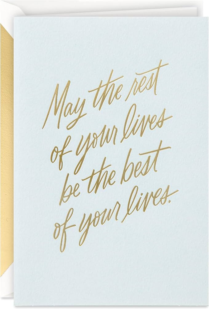 Hallmark Signature Wedding Card, Bridal Shower Card, Engagement Card (Rest of Your Lives) | Amazon (US)