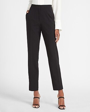 High Waisted Supersoft Double Knit Pull-On Ankle Pant | Express