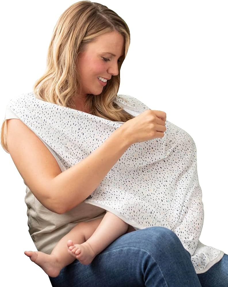 Cheeky Chompers 6-in-1 Muslin Nursing Cover | Newborn Swaddle Blanket, Burp Cloth, Stroller Cover... | Amazon (US)