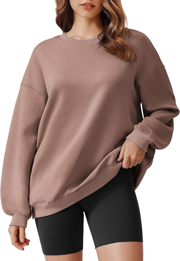 PINSPARK Sweatshirt for Women Oversized 2024 Fall Outfit Long Sleeve Y2K Pullover Top Crewneck Sw... | Amazon (US)