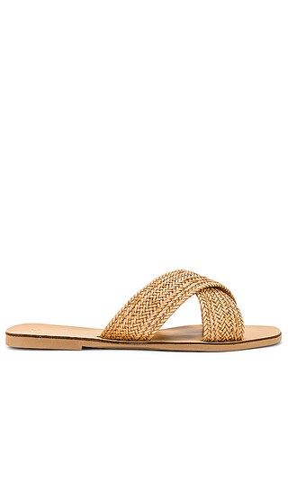 Total Relaxation Slide in Natural Raffia | Revolve Clothing (Global)