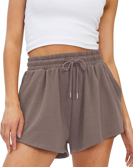 Trendy Queen Womens Sweat Shorts Casual Summer Comfy Lounge Athletic Shorts Elastic Cotton Runnin... | Amazon (US)