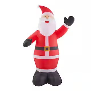 Home Accents Holiday 9 ft Giant-Sized Santa Holiday Inflatable | The Home Depot