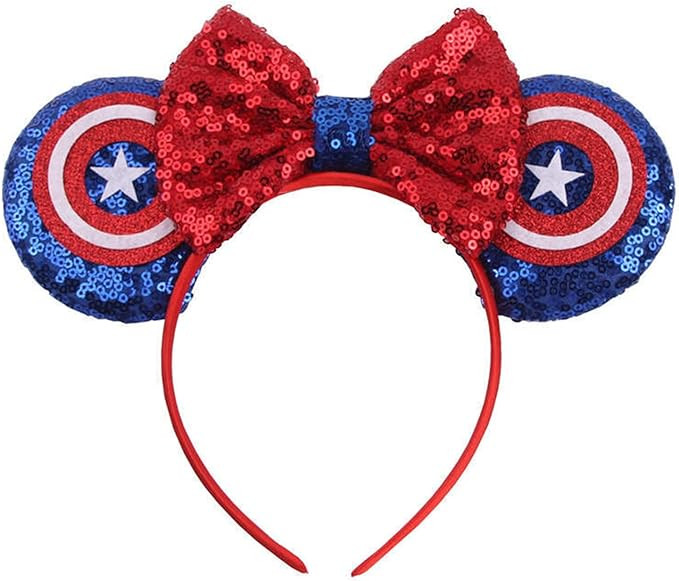 Mouse Ears Headbands Shiny Bows Minnie Ear Hair Band Princess Decoration Cosplay Costume Accessor... | Amazon (US)