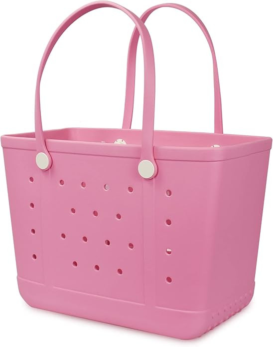 Beach Bag, Rubber X Large Tote Bag for Waterproof, Washable and Durable Open Handbag for Boat Poo... | Amazon (US)