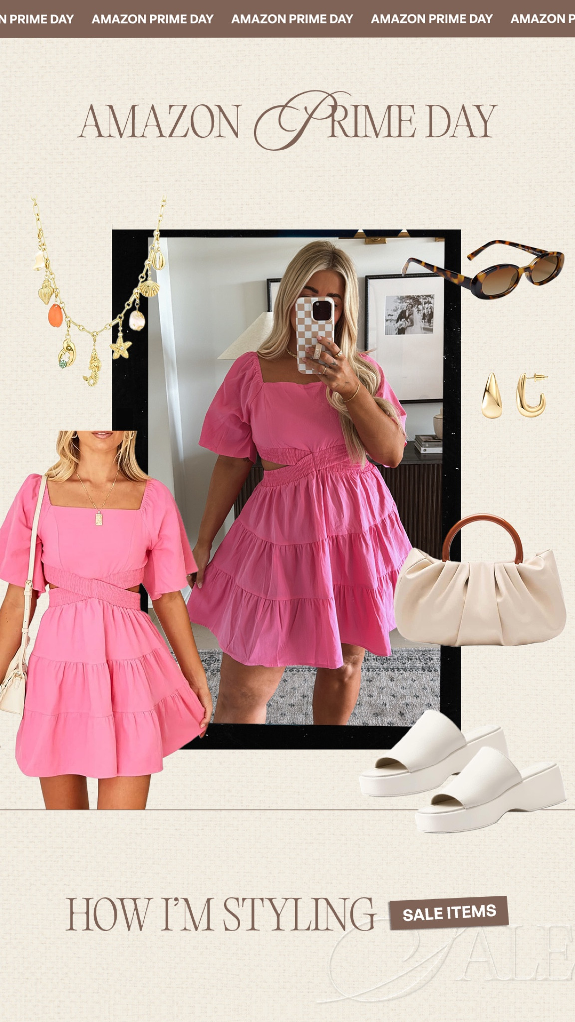 Amazon prime day dress🩷 I am in a large #sale #amazon #primeday 

#LTKSeasonal #LTKMidsize #LTKSaleAlert