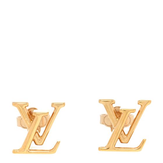 Metal LV Iconic Earrings Gold | FASHIONPHILE (US)