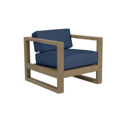 Coastal Teak Patio Chair with Sunbrella Cushions | Wayfair North America