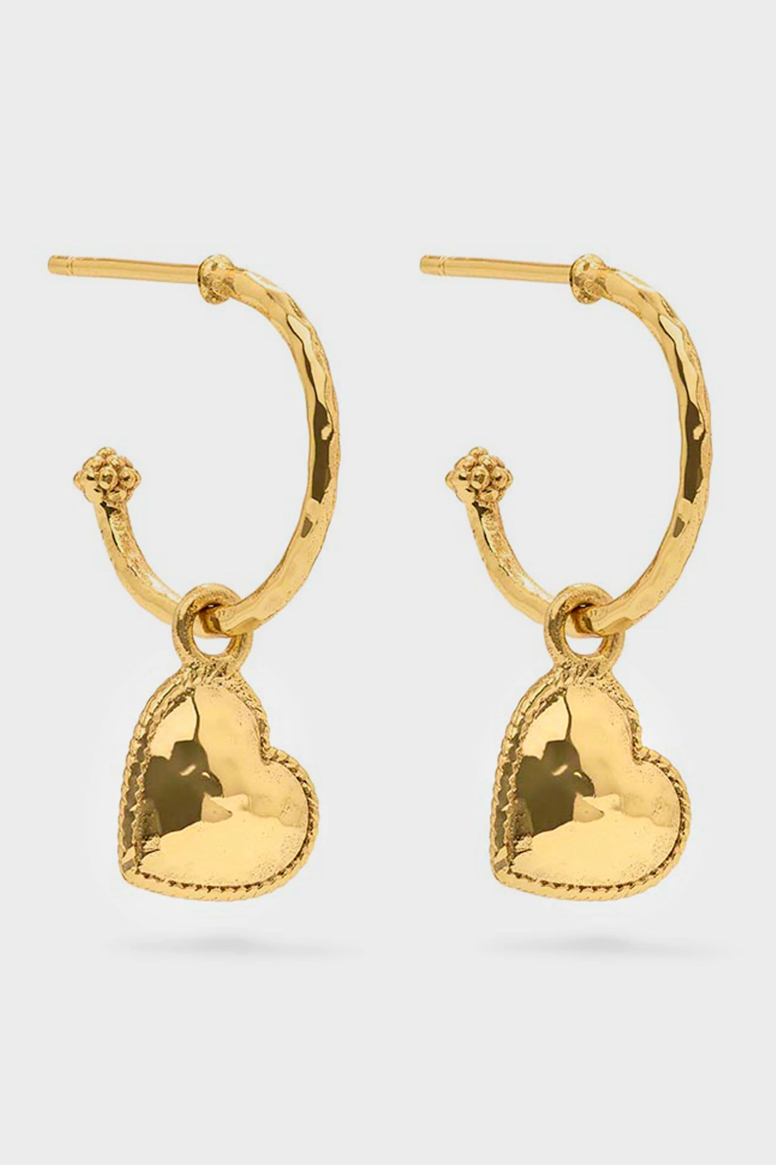Gold Love Hoop Earrings with Heart Charm | Tuckernuck (US)