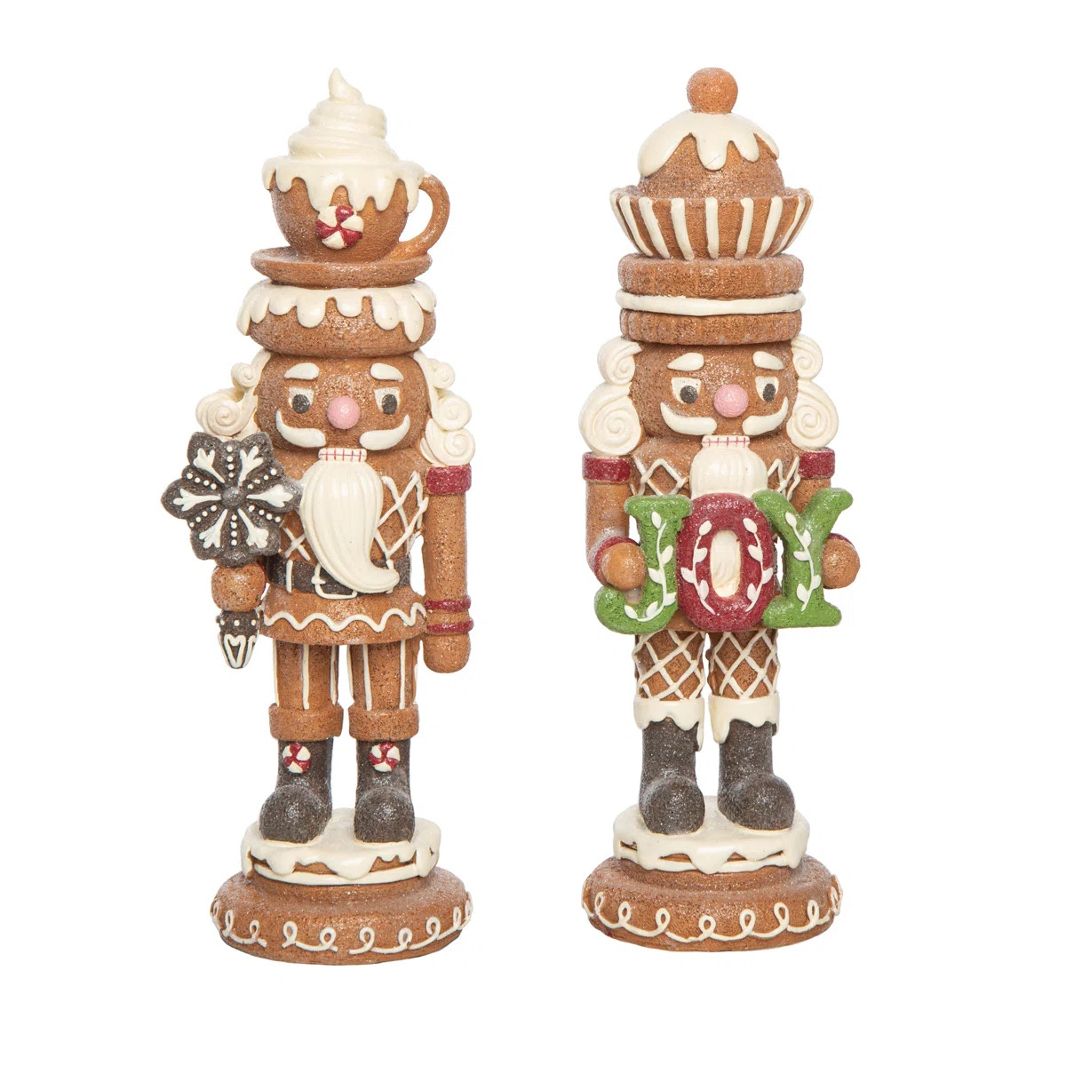 The Holiday Aisle®  Christmas Resin Gingerbread Nutcracker Decor Set of 2 Christmas Home Decorat... | Wayfair North America