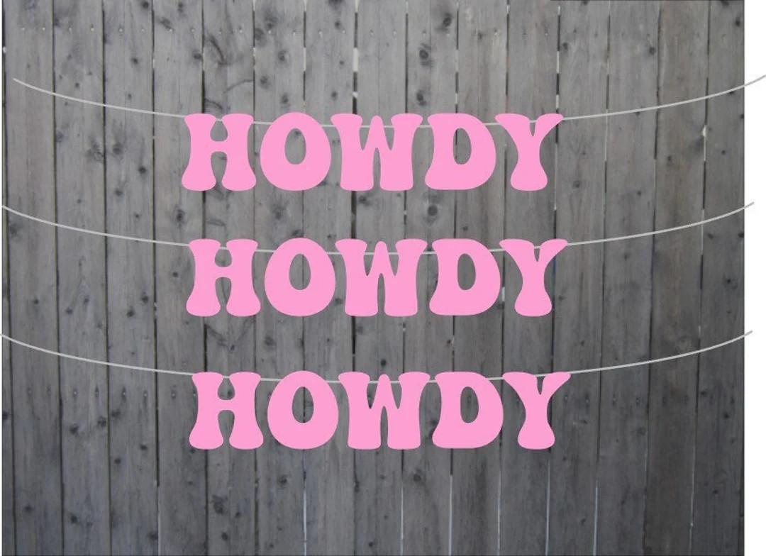 HOWDY BANNER Cowgirl Party Banner Let's Go Girls Banner - Etsy | Etsy (US)