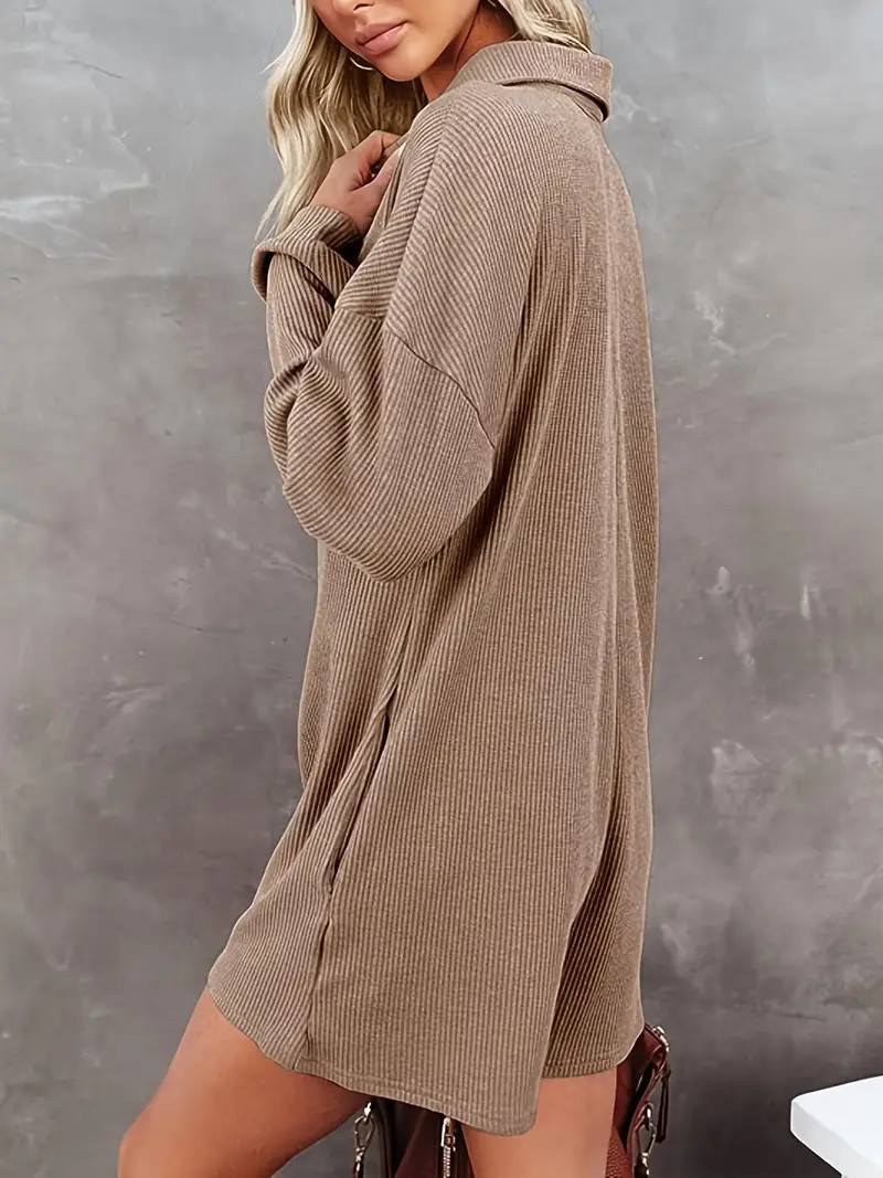 Solid Polo Neck Romper Jumpsuit, Casual Long Sleeve Patched Pocket Button Romper Jumpsuit, Women'... | Temu Affiliate Program