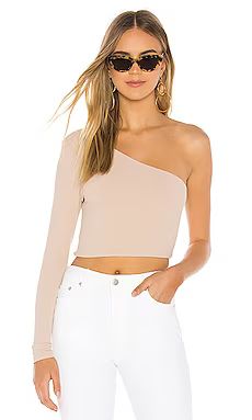 superdown Karol Ribbed Crop Top in Nude from Revolve.com | Revolve Clothing (Global)