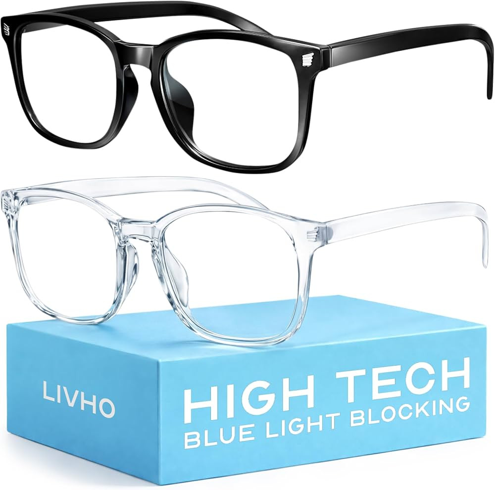 livho High Tech Blue Light Glasses - Advanced Blue Light Blocking Computer Glasses - Screen Fatig... | Amazon (US)