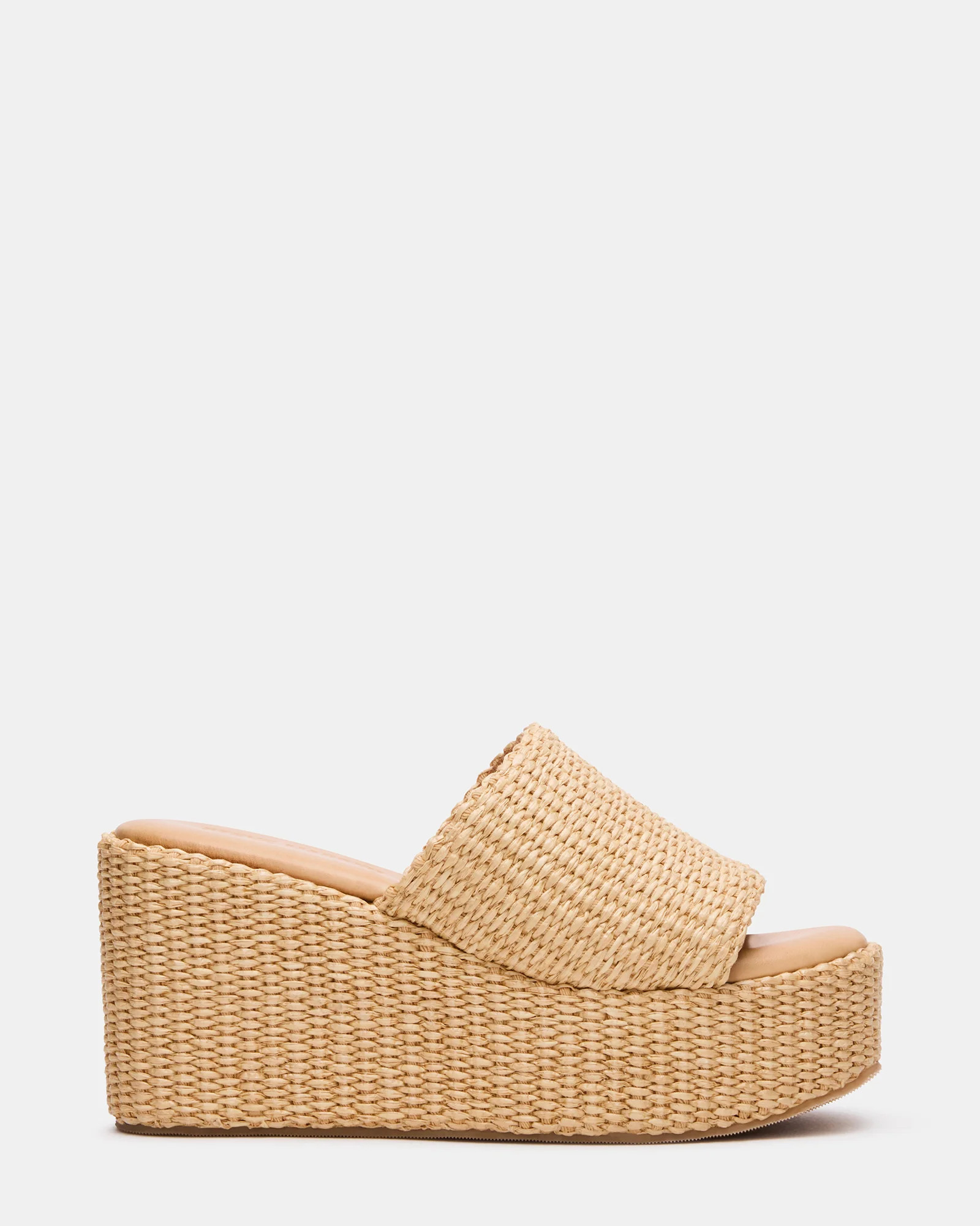 JETTY Raffia Platform Wedge Women's Sandal | Steve Madden (US)