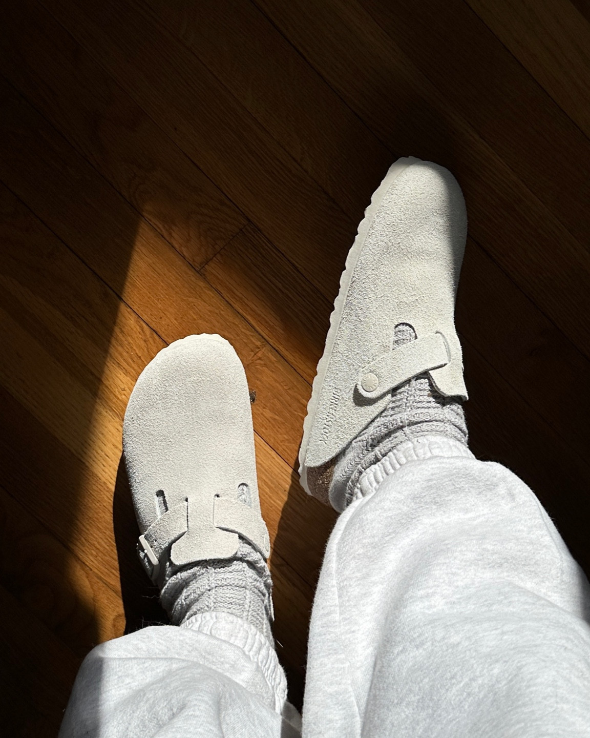 Antique White Birkenstocks
sized up (8-8.5 — usually a 7.5/8)

#LTKstyletip #LTKshoecrush
