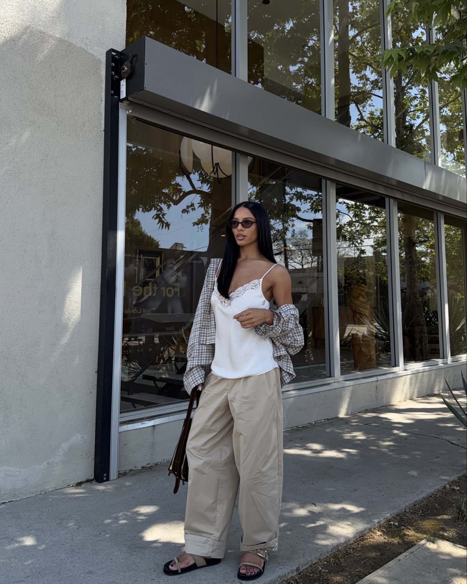 🏷️ satin lace cami, cami top, zara, zara new in, satin cami, beige trousers, beige carpenter trousers 

#LTKspring #LTKsummer #LTKuk
