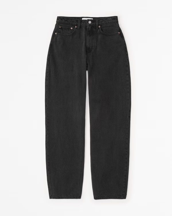 Women's Curve Love High Rise Taper Jean | Women's Bottoms | Abercrombie.com | Abercrombie & Fitch (US)
