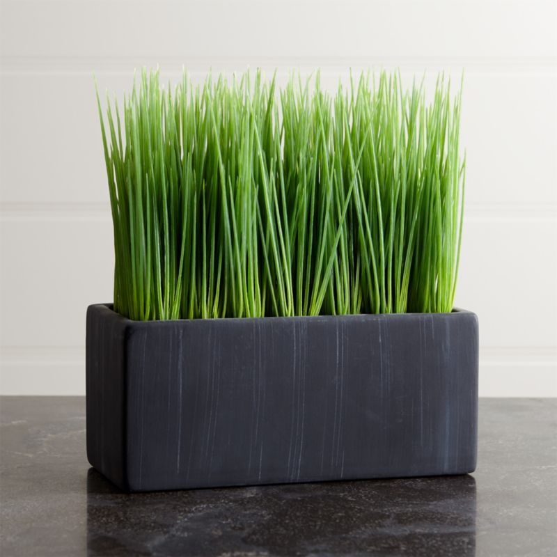 Artificial Large Potted Grass + Reviews | Crate and Barrel | Crate & Barrel