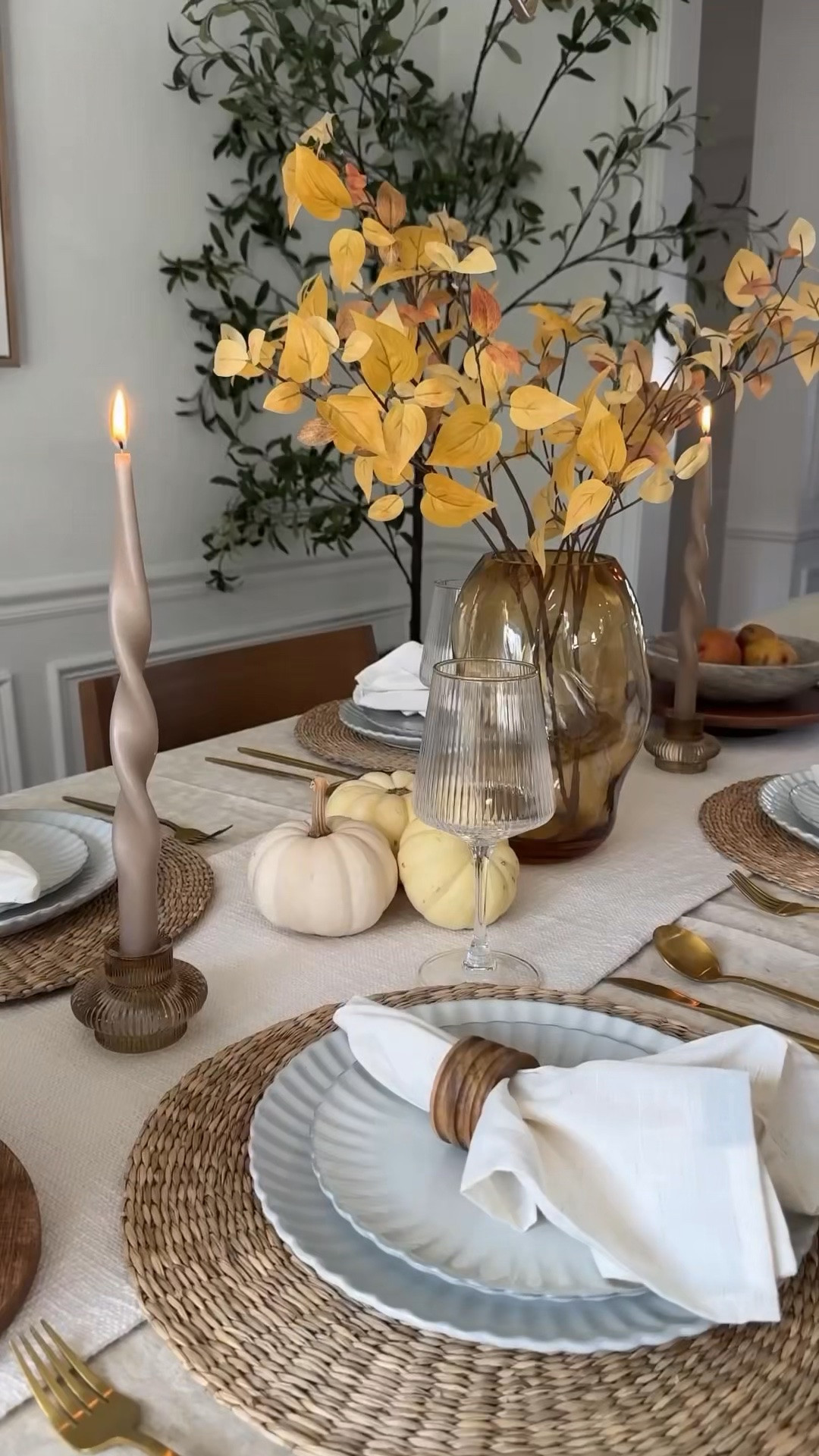 Creating a warm, neutral fall tablescape with cozy layers, woven textures, warm wood and the prettiest seasonal stems. 🤎🍂

I love a table that feels special but still simple enough for everyday dinners and fall hosting. Linking everything you need to recreate the look!

#LTKHome #LTKSeasonal #FallTablescape