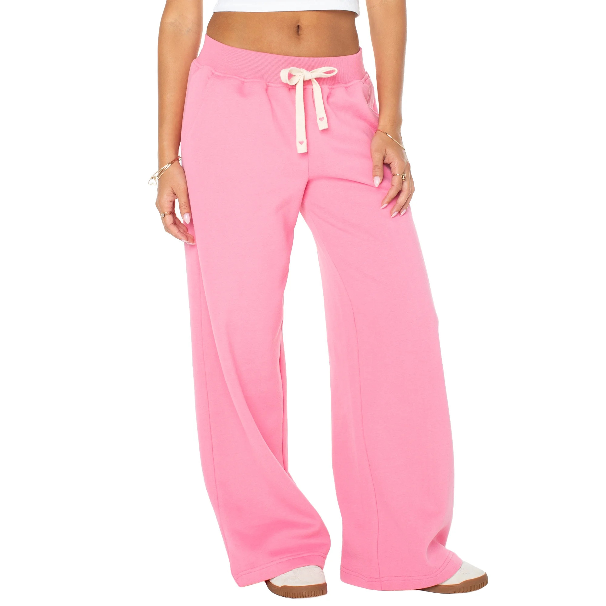 Celebrity Pink Women's and Women's Plus Wide Leg Sweatpants, Sizes XS-4X | Walmart (US)