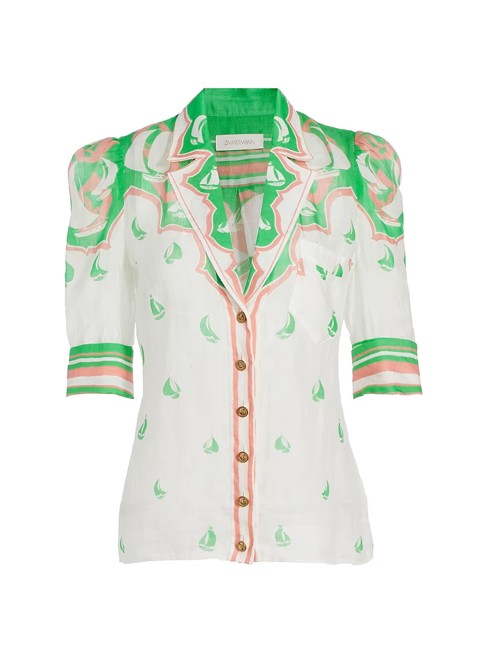 High Tide Sailboats Button-Front Shirt | Saks Fifth Avenue