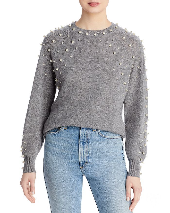 Faux Pearl Cashmere Sweater - 100% Exclusive | Bloomingdale's (US)