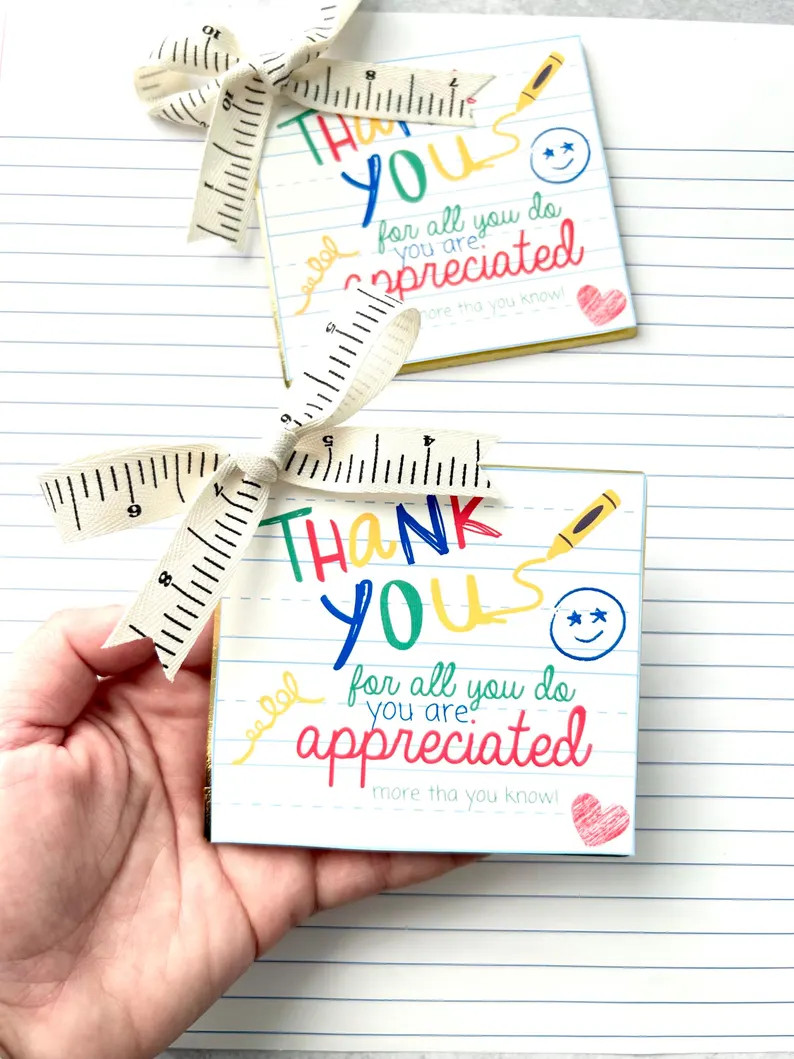 Teacher Appreciation Gift Tags – Printed Tags for Teacher Gifts – Gift Tags for Teachers – ... | Etsy (US)