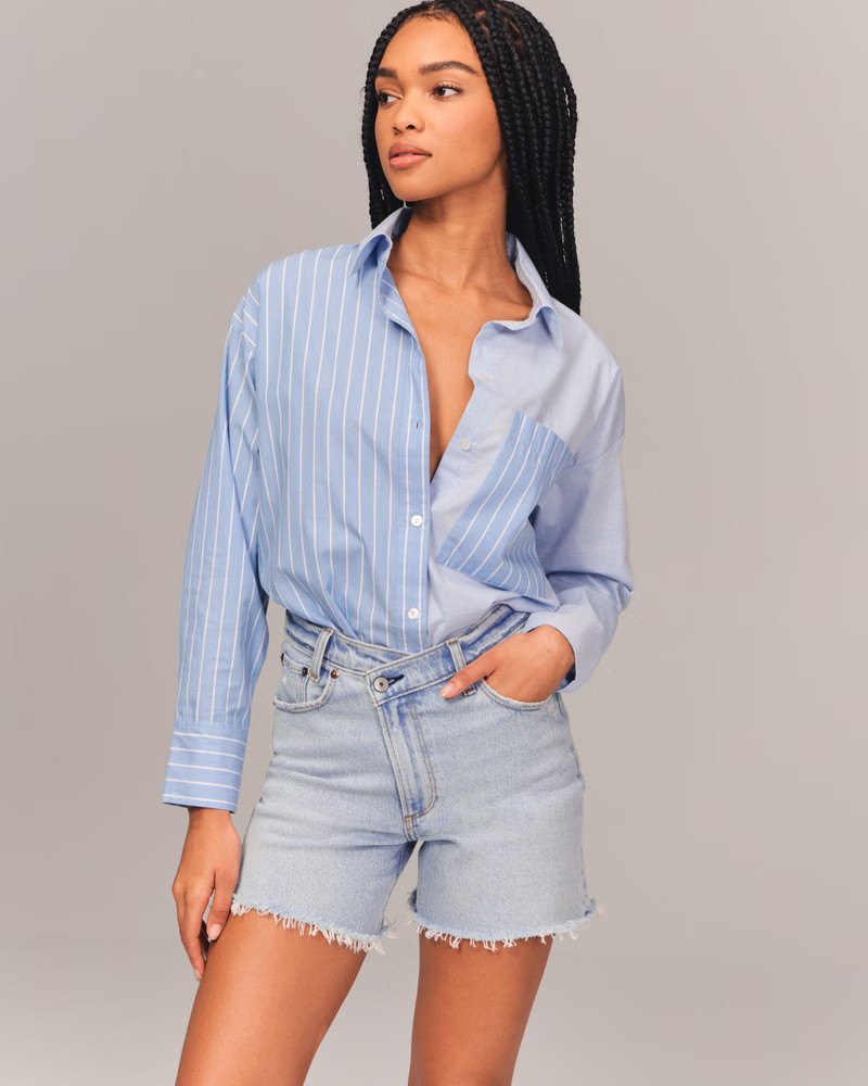 Women's High Rise Dad Short | Women's Bottoms | Abercrombie.com | Abercrombie & Fitch (US)