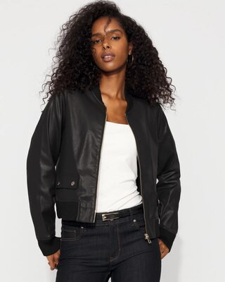Coated Bomber Jacket | White House Black Market