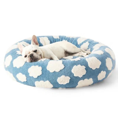 Lesure Donut Small Dog Bed - Round Cat Beds For Indoor Cats Calming Pet Beds, Cute Modern Beds With Jacquard Shaggy Plush & Anti Slip Bottom, 30 Inch, | Wayfair North America