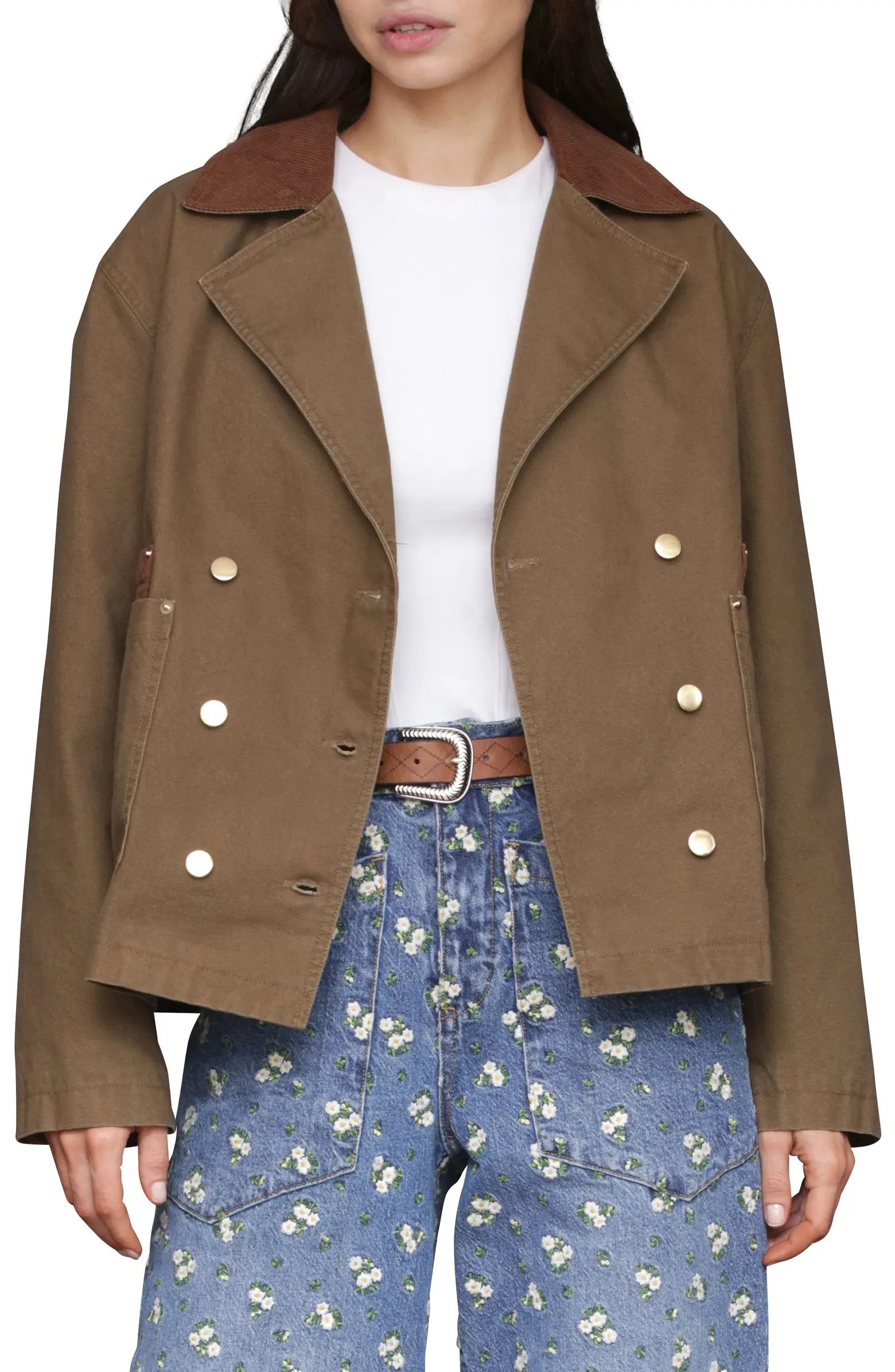 Avec Les Filles Cotton Twill Heritage Peacoat | Nordstrom | Nordstrom