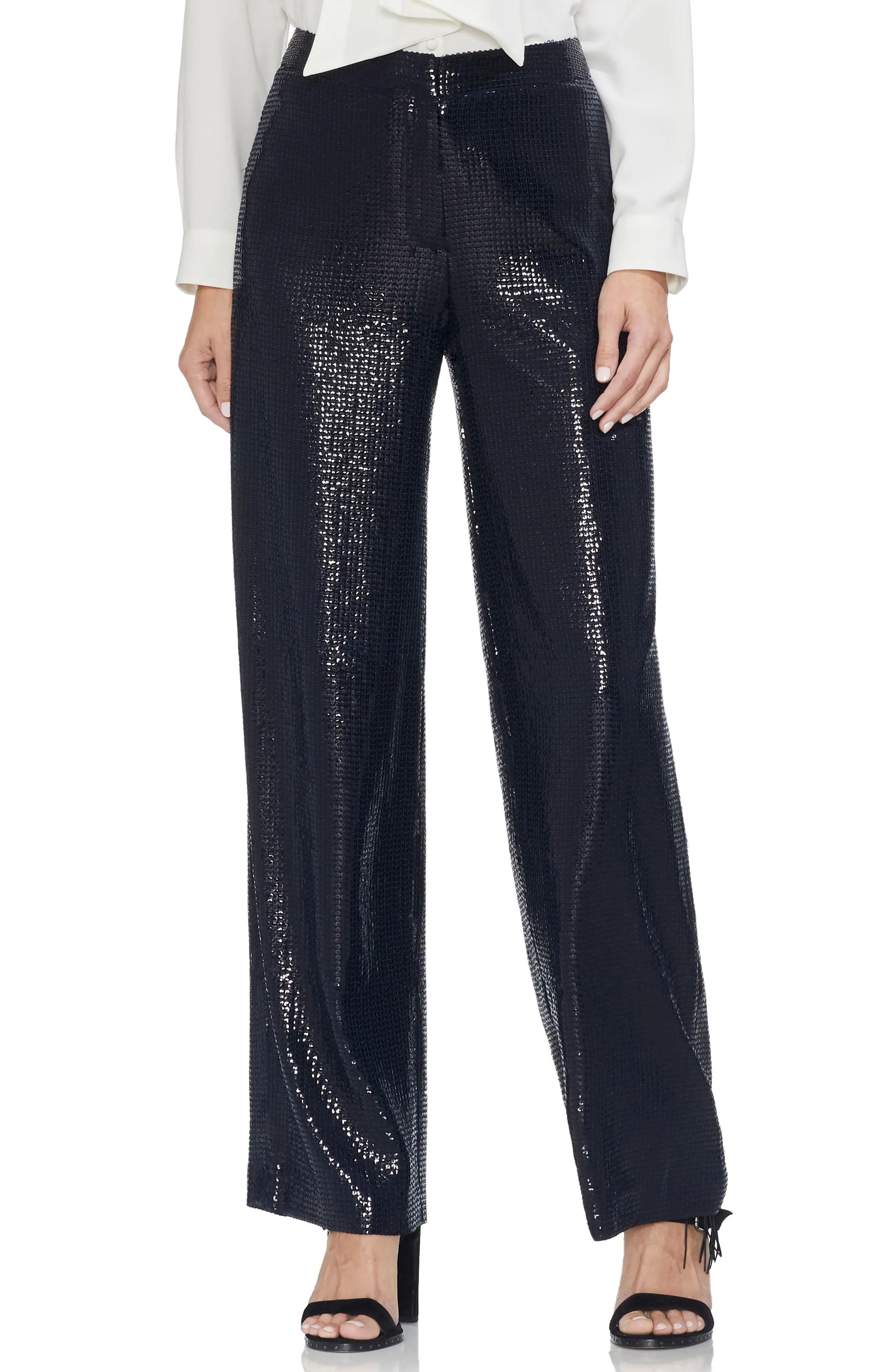 Vince Camuto Allover Sequin Wide Leg Pants | Nordstrom