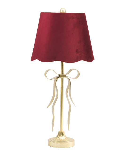 29in Metal Ribbon Scalloped Shade Table Lamp | Bedroom | Marshalls | Marshalls