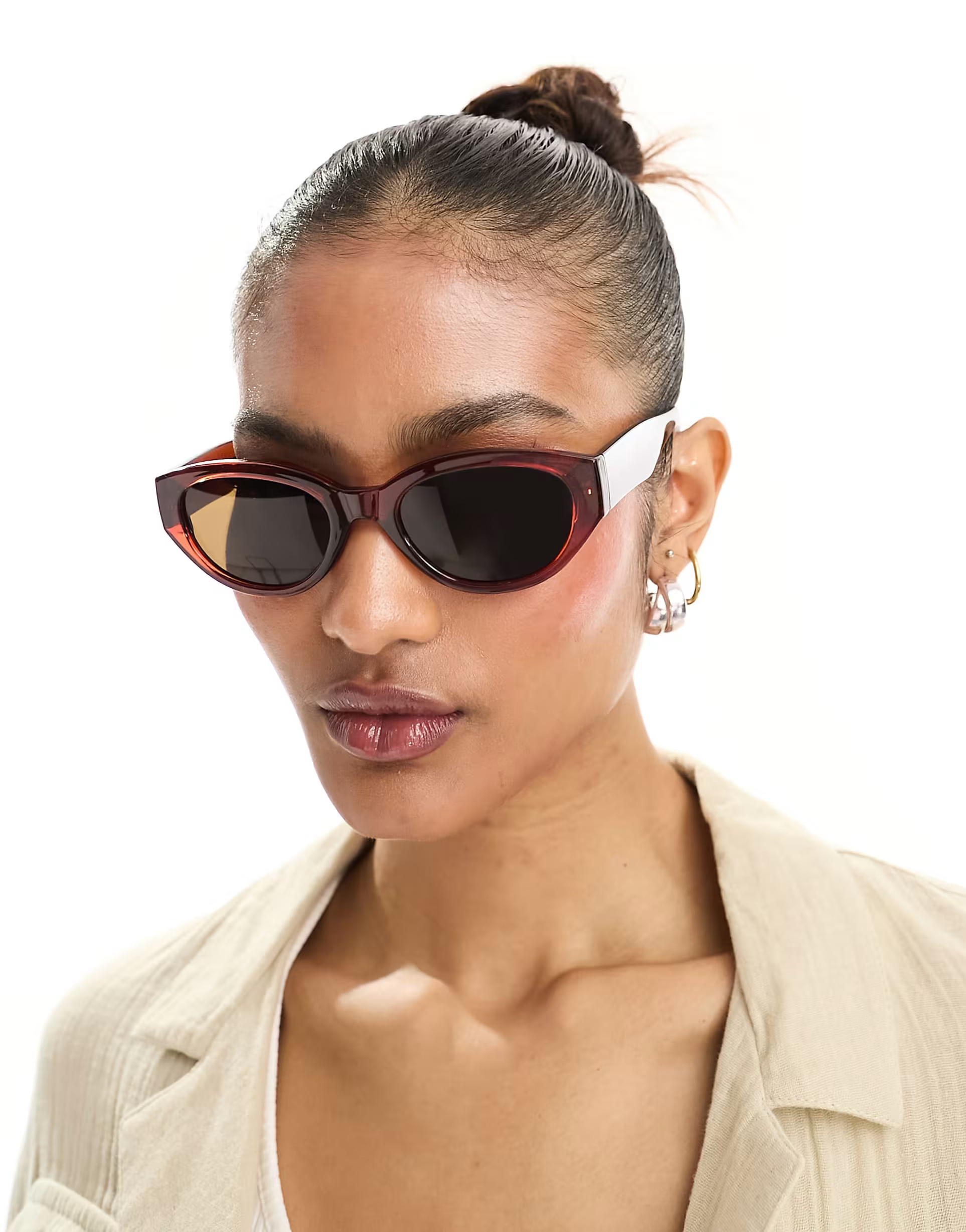 A.Kjaerbede winnie cat eye sunglasses in brown | ASOS (Global)