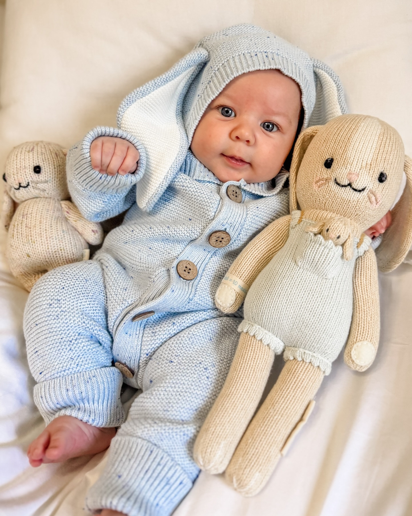 Cohen’s first Easter 🥹🐰🩵
Cutest little bunny ever ever ever.

•
•
#firsteaster #cuddleandkind #babyboy #motherhood #boymama #newborn

#LTKBaby #LTKSeasonal #LTKKids