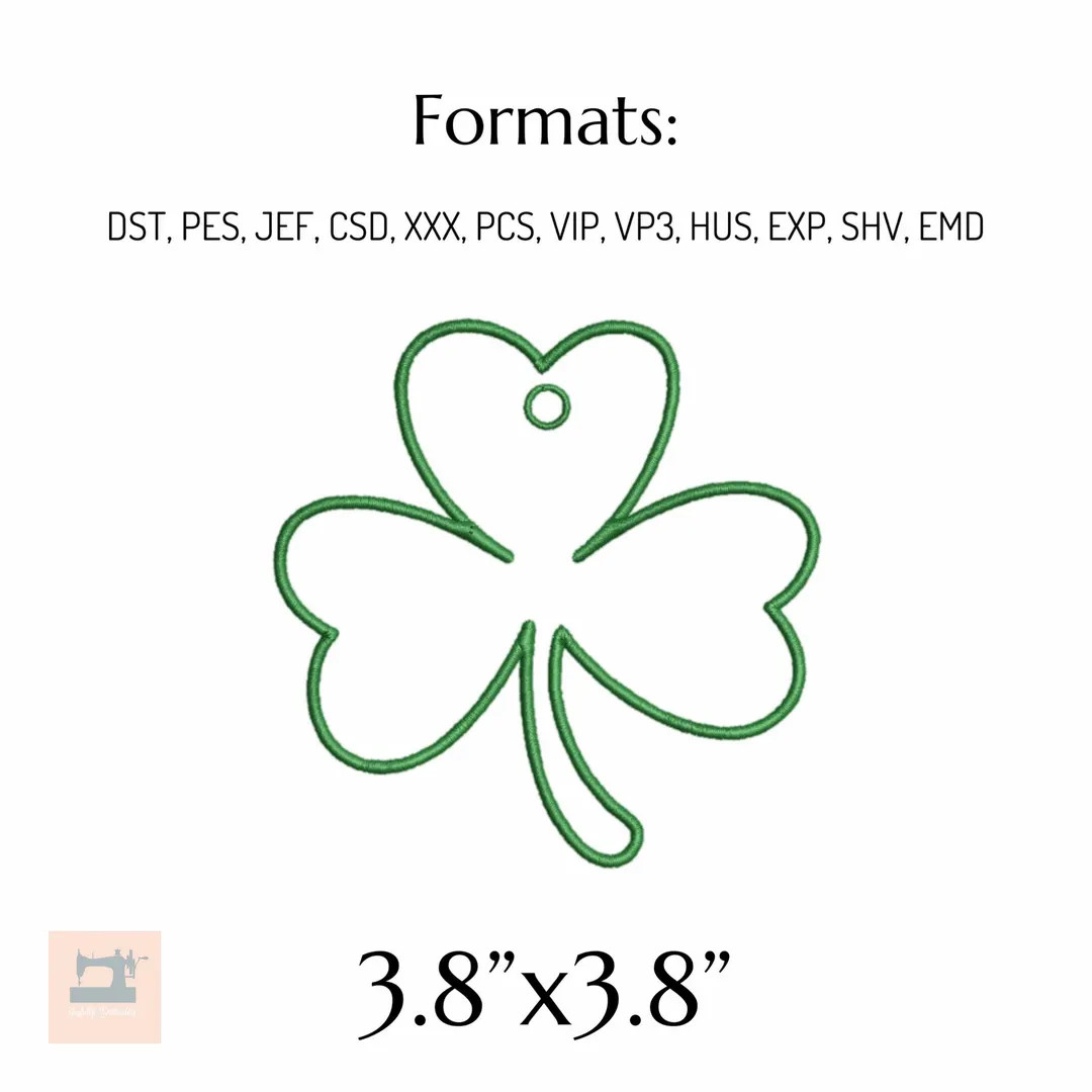 Shamrock Outline Embroidery Design, St. Patrick’s Day Clover - Etsy | Etsy (US)