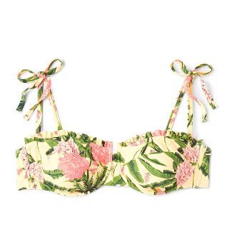 Women's Peony Botanical Print Underwire Bikini Top - Agua Bendita x Target Blush/Cream | Target