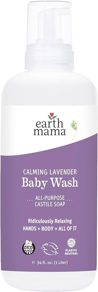 Earth Mama Calming Lavender Baby Wash Liquid Foaming Hand Soap Refill, Organic All-Purpose Lavend... | Amazon (US)