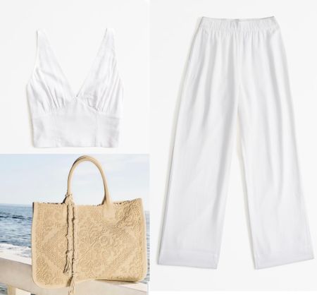 Loving this white linen set from
Abercrombie!  Perfect for summer or travel! Pants are available in petite, regular, and tall sizes 🩷 links in bio 

#LTKswim #LTKSeasonal #LTKtravel