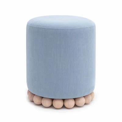 Juvens Cream Upcycled Fabric Ottoman | Wayfair North America