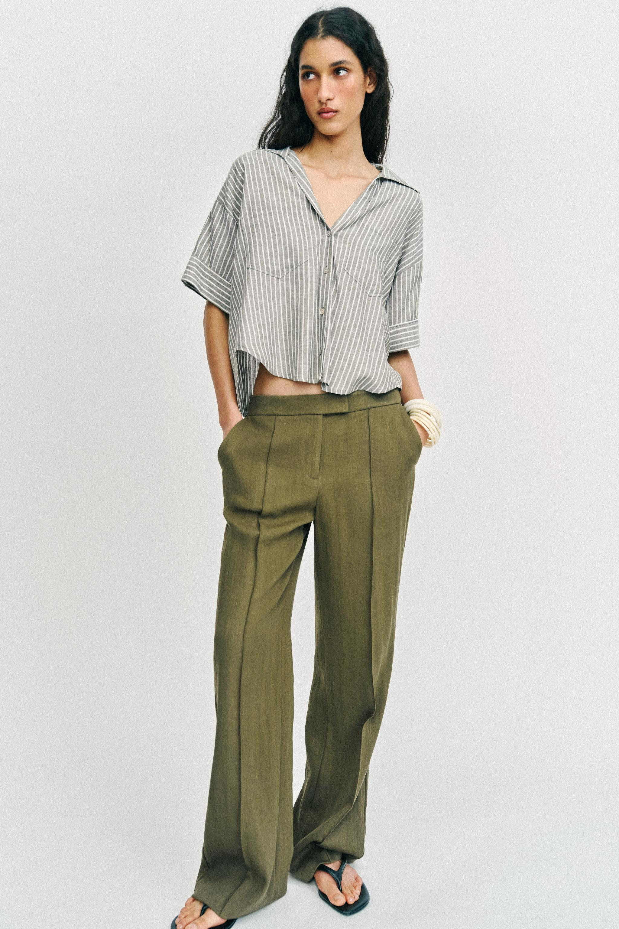 STRIPED LINEN SHIRT | Zara US