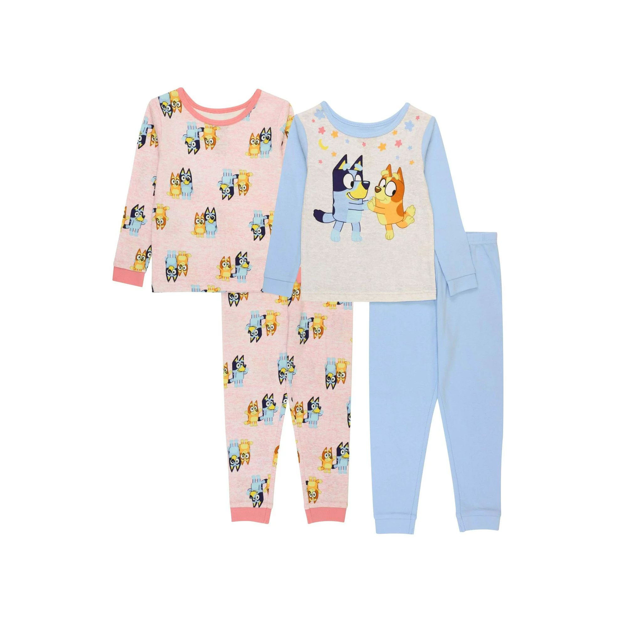 4 Piece Girl's Bluey and Bingo Toddler Sleep Set | Walmart (US)