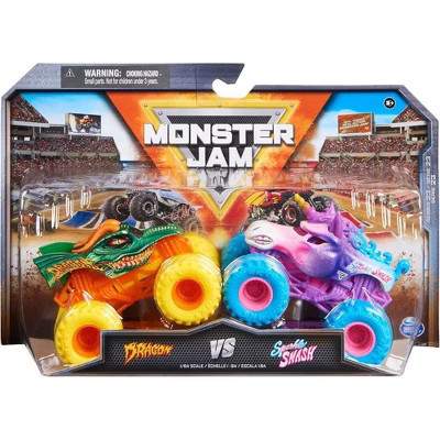 Dragon VS Sparkle Smash Monster Trucks 1:64 Scale | Target